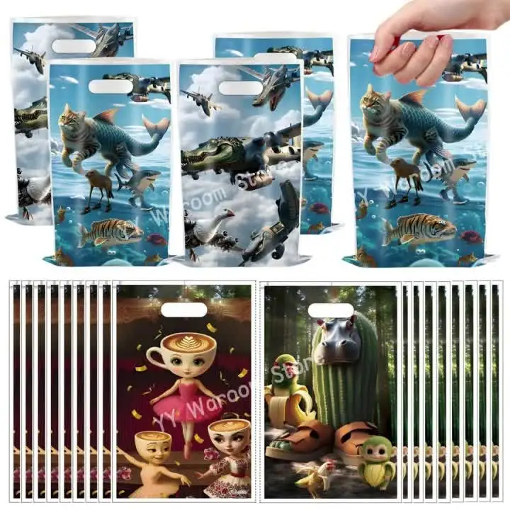Decorazione Compleanno A Tema Brainrot – Set Con Striscione, 16 Palloncini, 12 Topper Per Cupcake E Topper Per Torta, Cartone Animato, Per Bambini E Bambine