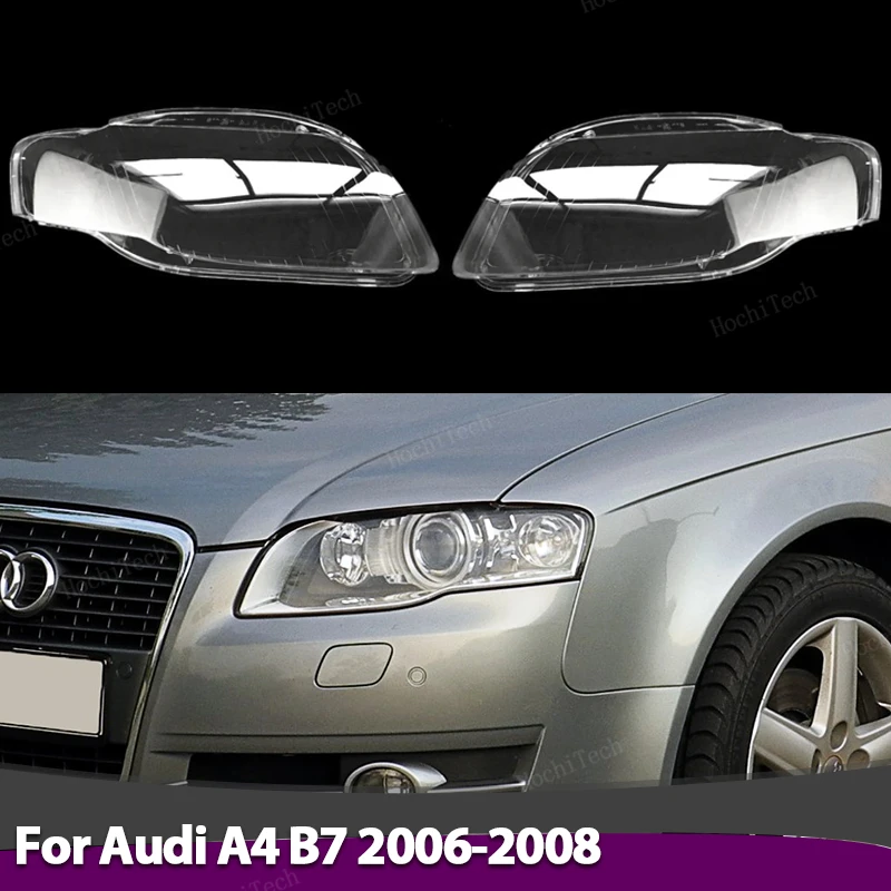 

Front Headlamp Cover Headlight Shell Transparent Lampshade Lens For Audi A4 B7 2006 2007 2008 High Quality