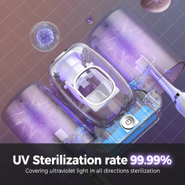 Oneup Smart Uv Fogkefe Tartó Sterilizálás Automatikus Fogkrém Sajtolás Nélküli Otthoni Szervező Fürdőszoba Kiegészítők Készlet - Image 4
