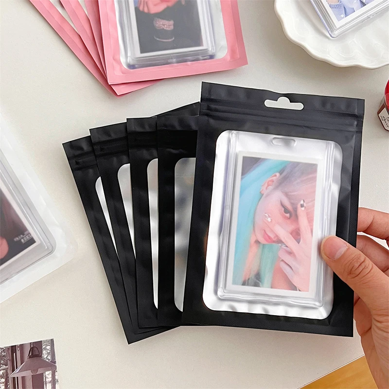 10pcs Matte Zip Lock Plastic Bag Makeup Storage Bag Waterproof Zipper Reclosable Pouches Gift Packaging Hologram Zipper Bags 4