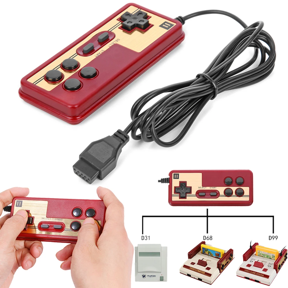 Универсальный игровой контроллер, 8 бит, 9-контактный геймпад, джойстик для Coolboy Subor, ретро консоль для видеоигр Универсальный игровой контроллер, 8 бит, 9-контактный геймпад, джойстик для Coolboy Subor, ретро консоль для видеоигр
