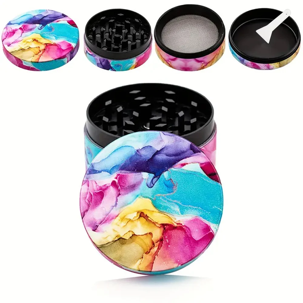 2" Metal Grinder Herb 50MM for Smoke Herb 4 Layer Spice Grinder Accessories Design Cigar Zinc Alloy Pattern Smoke Accessory herb grinder