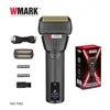 WMARK new stainless steel etched titanium plated two-blade mesh razor Electric men's hair clipper Razor NG-7982 1