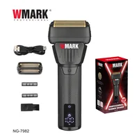 WMARK new stainless steel etched titanium plated two-blade mesh razor Electric men's hair clipper Razor NG-7982 1