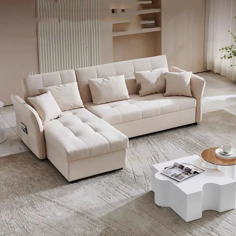 Nordic Moderno Soggiorno Divani Letti Bianco Stoccaggio Pavimento Modulare Soffi Divani Fantasia Carino Salotto Bianco Divano Letto Mobili