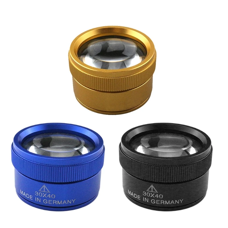 

30x Optics Loupes Magnifier Loop Microscope Glass Lens Portable for Jeweler Stamps