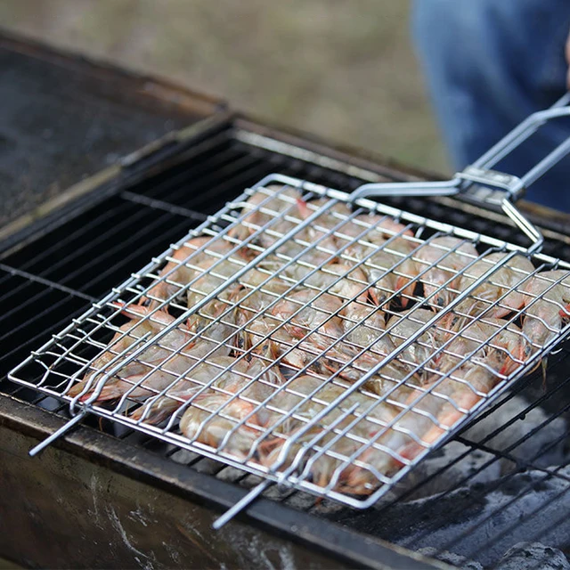 Grill Grillező Kosár Bbq Nettó Steak Húsháló Háló Lemez Tartó Szőnyeg Nem Tapadási Hőálló - Image 4