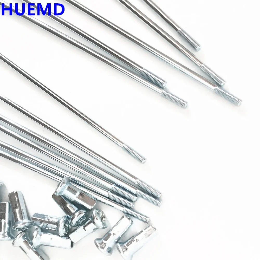 40pcs/lot 10G Electric Bike Spokes Diameter 3.18mm 100-230mm 45#Steel Spokes With Nipples Mountain Road Bike