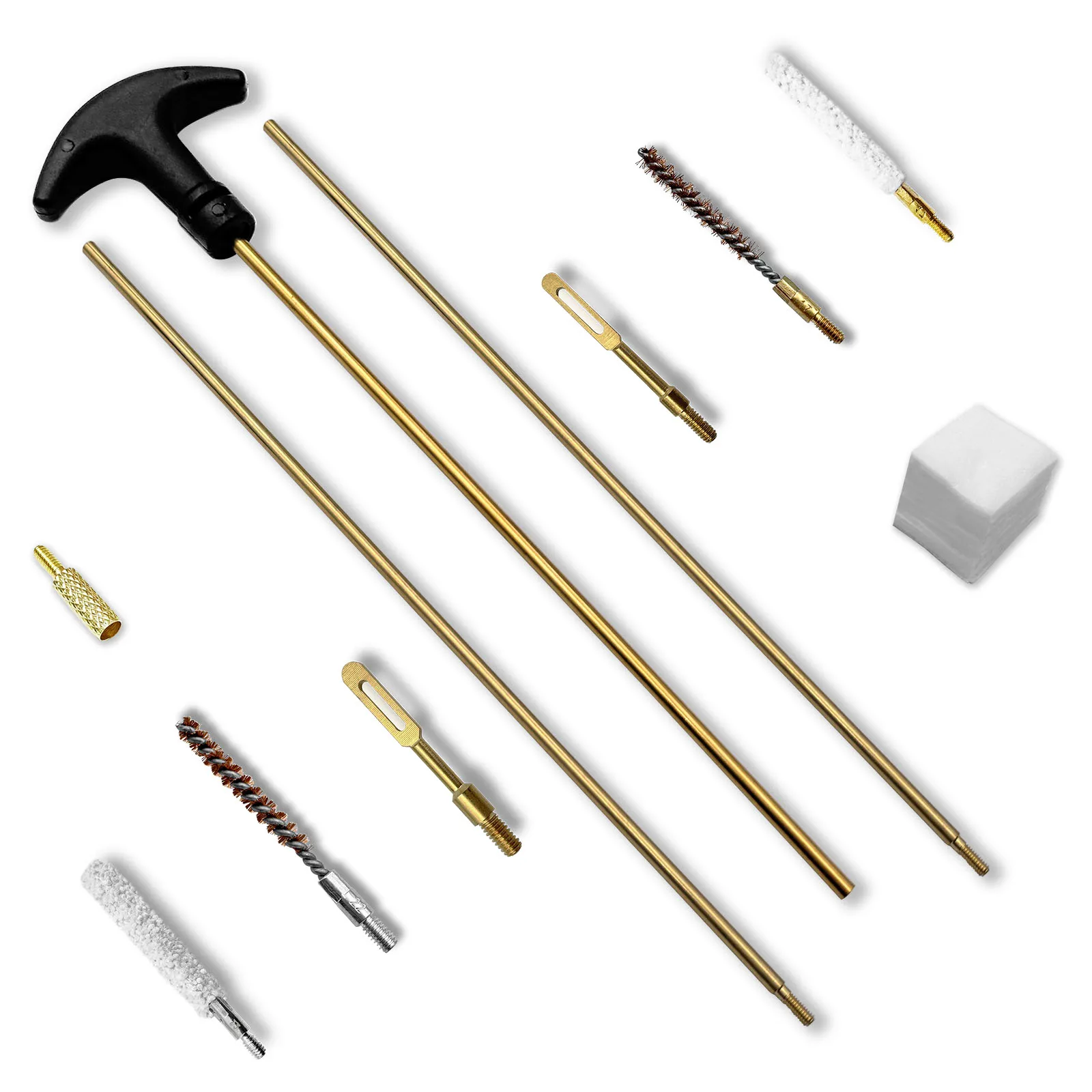 Kit De Limpieza De 10 Piezas Para Armas - Varillas, Cepillos De Latón Y Nylon - Para Calibre 16 Y Otros