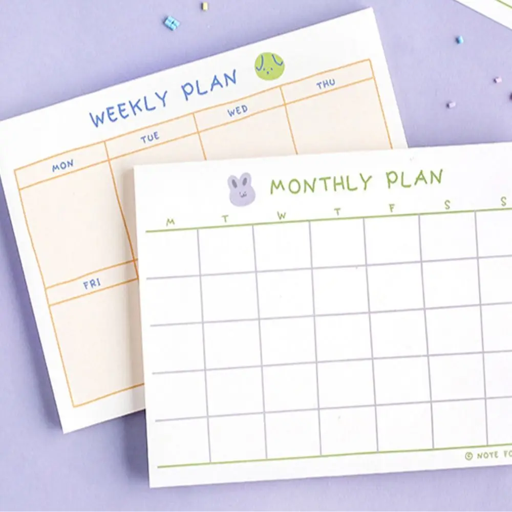 

Weekly Schedule Notepad Multicolor To Do List Timetable Memo Pad Planning Stationery