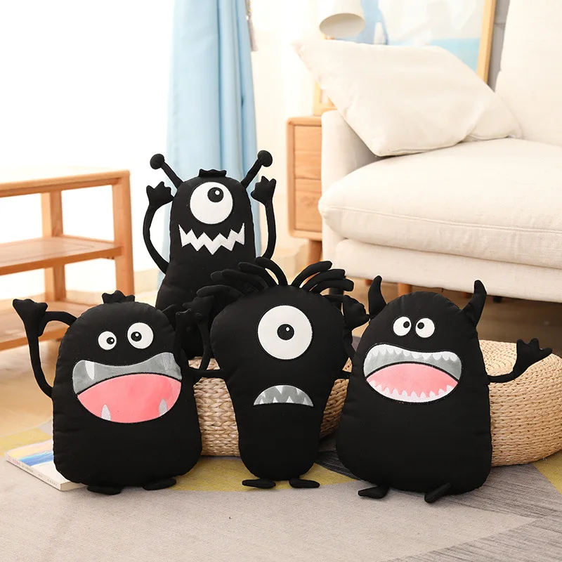 

New Cartoon Cute Dark Series Small Monster Plush Toys Creative Personality Halloween Gift Room Decorations Sand Sculpture Gifts