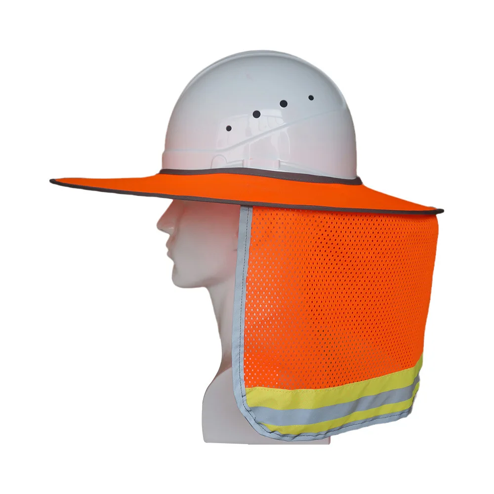Hard Hat Sun Visor With Reflective Mesh – Wide Brim Neck Shade For Construction & Outdoor Work