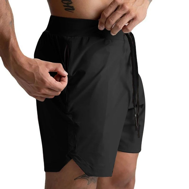 Summer Training Fitness Workout Sports Shorts Men Casual Running Athletics Quick Drying Pants All Match Solid Color Male Clothes