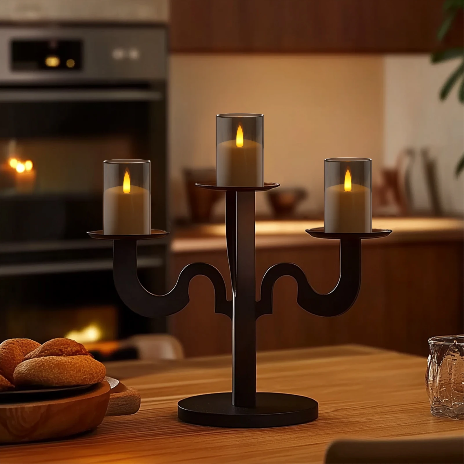طقم شموع LED أكريليك بلهب ثلاثي الأبعاد – قطعتان أو 3 قطع – صورة 23