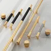 KK&FING Aluminium Gold Black Furniture Door Handles Two-color Kitchen Cupboard Drawer Knobs European TV Cabinet Handle Hardware