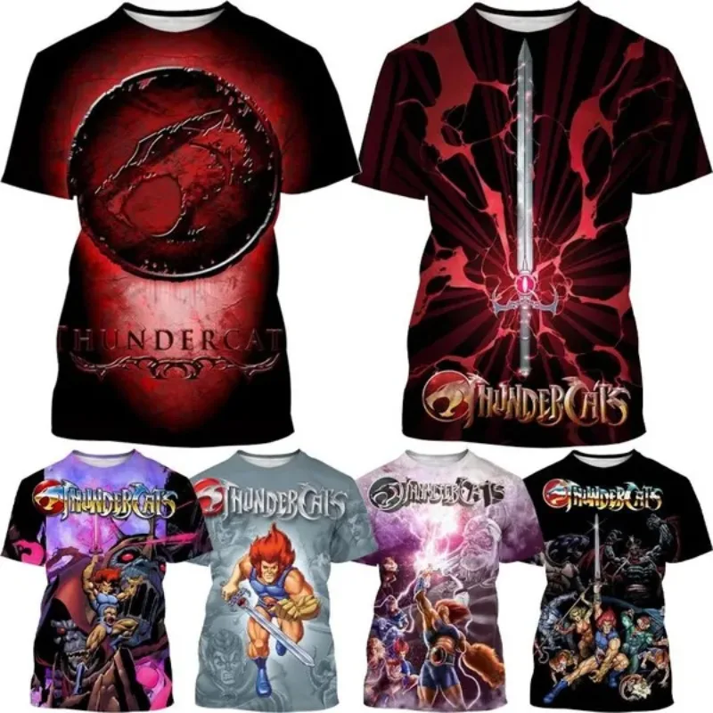 

Thundercats 3D T-shirt Men's Cool Logo Retro Design Casual Anime Short Sleeves Onlyfans Cosplay Men's Clothing Quality T-shirts
