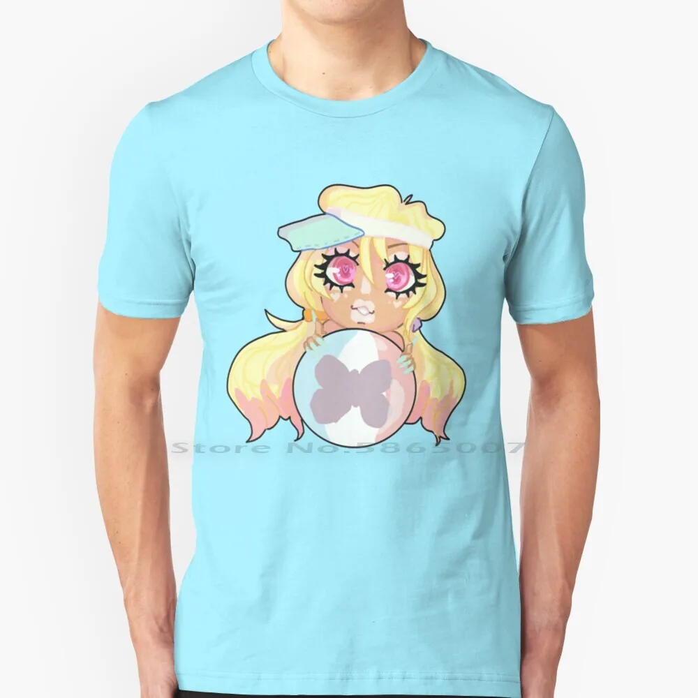 Beach Babe Gal T Shirt 100% Cotone Gal Anime Kawaii Cute Jfashion Gaijin Gyaru Starcyu Papillon Big Size 6Xl Tee Gift Fashion