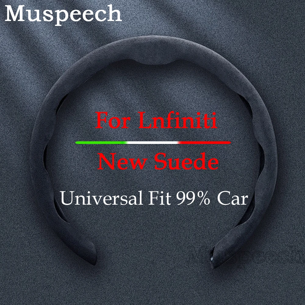 

Suede Car Steering Wheel Cover For Lnfiniti Q50 Q70 QX70 FX35 Q30 G37 QX60 G35 G25 Q60 Anti-skid Wheel Booster Cover