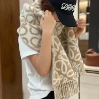 Autumn Winter Long Ladies' Cashmere Scarf Double-sided Milk Tea Color Warm Versatile Women's Fashionable Neck Warmer