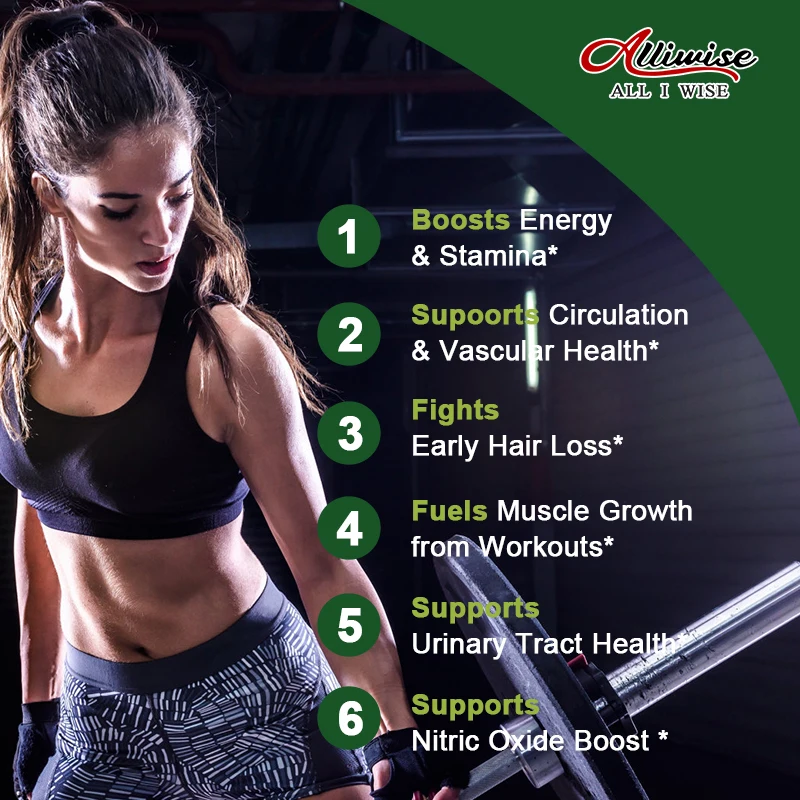 Alliwise Men's L Arginine L Citrulline Supplements Nitric Energy Improves Performance For Optimal Pump Growth And Endurance