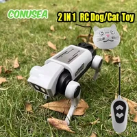 2 In 1 Rc Robot Puppy Dog Cat Remote Control Toys Diy Assembling Mechanical Animals Educational Toys for Children Boys Girls 1