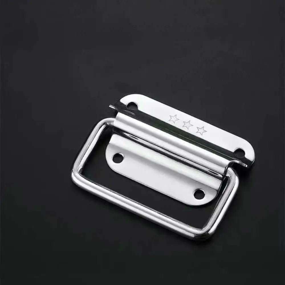 Description Picture 4 of itemStainless Steel Handle Cabinet Drawer Handle Furniture Accessories Silver Simple Door Handle Folding Household Wooden Box Handle
