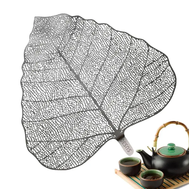 

Tea Steeper Leaf Shape Kung Fu Tea Cup Strainer Durable Stainless Steel Leaf Tea Strainer Bodhi LeafPersonalized Tea Separator
