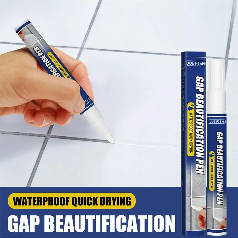 Waterproof Tile Marker Grout Pen Wall Seam Pen White/Beige Grout