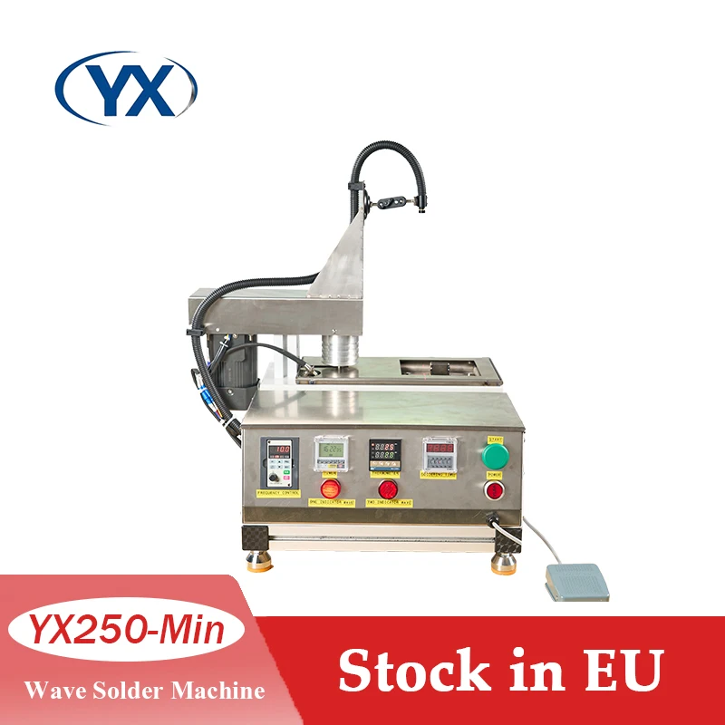 

Stock in EU YX250-Min Desktop PCB Chip Mounter Wave Soldering Machine Mini Type Wave Semi Auto Jet Solder LED Making for SMT