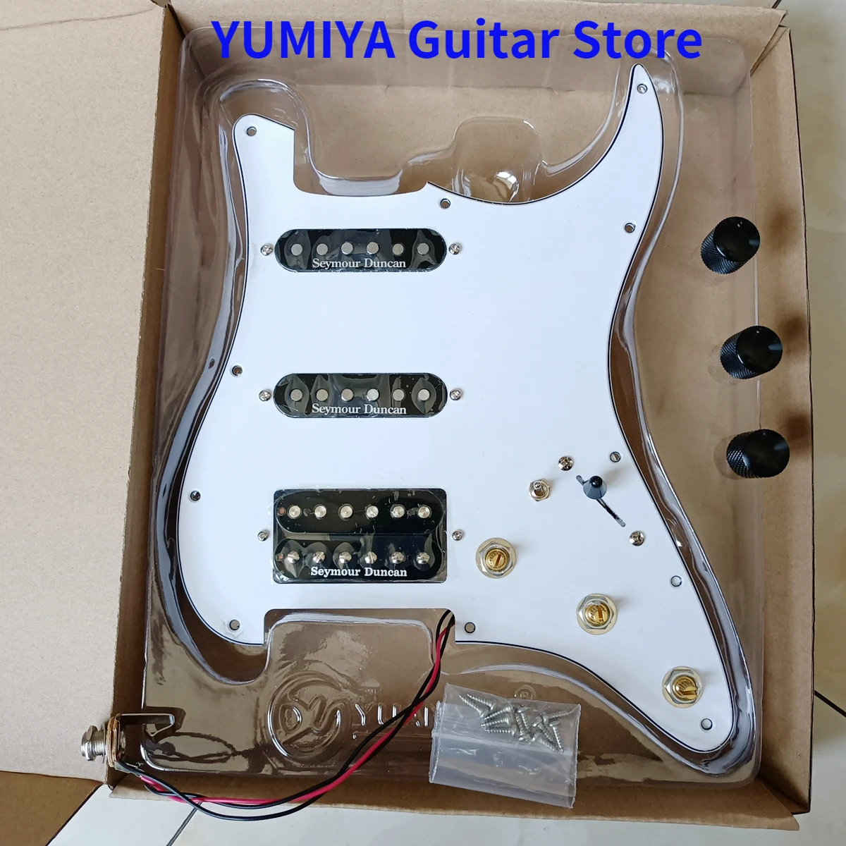 SSH Prewired Strat Pickguard Multifunction Switch Black Seymour