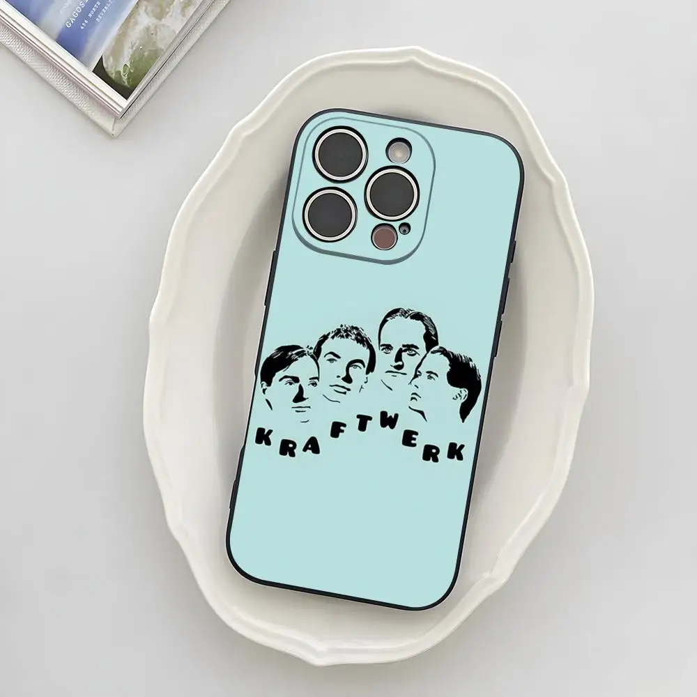 K-Kraftwerk 아이폰 17 에어 16 E 프로 맥스 15 14 13 미니 12 프로 11 맥스 플러스 블랙 소프트 쉘 폰 케이스