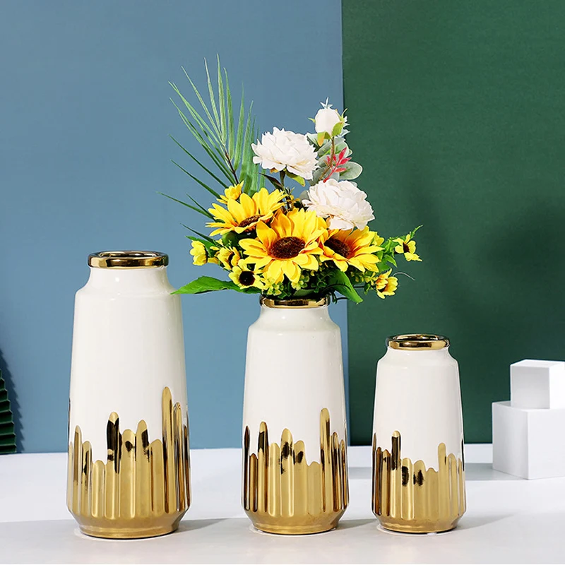 European Ceramic flower vase Living Room Decor Vases Modern Home Office Decor 