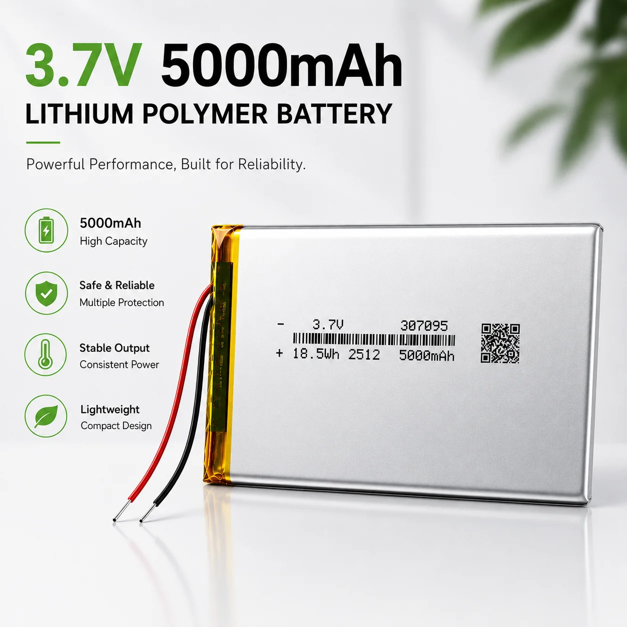 307095 Batterie ai polimeri di litio da 5000 mAh 3,7 V per batteria per tablet MID da 8 pollici 9 pollici - immagine 2