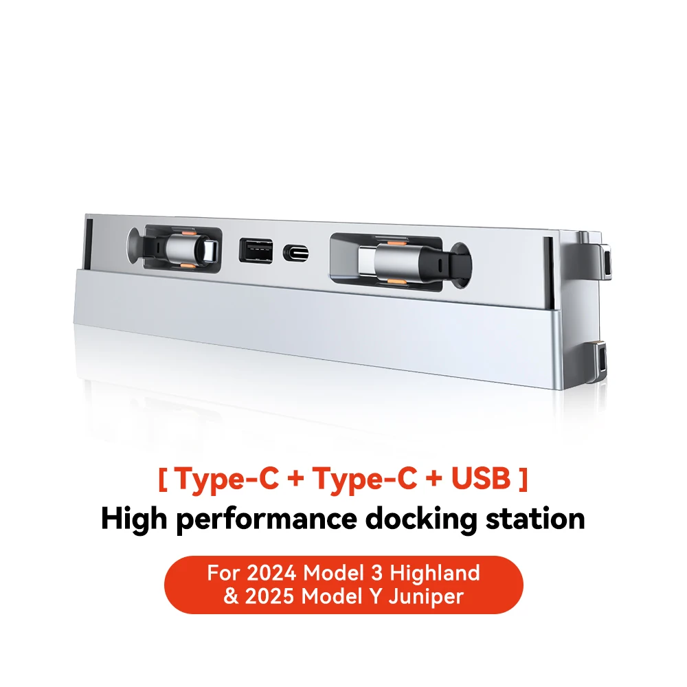 YZ 테슬라 모델 3 하이랜드 모델 Y 주니퍼 2025 54W 급속 충전기 USB 션트 허브 지능형 도킹 스테이션 자동차 어댑터 전원용
