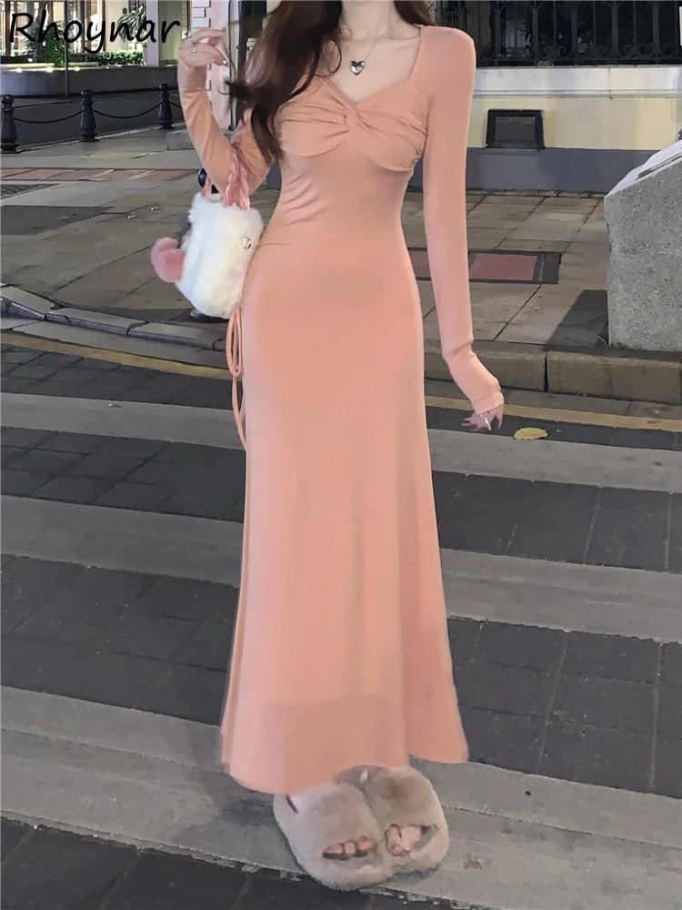 

Sexy Dresses Women Slim Solid Creativity Autumn Mermaid Party Special Charming Prevalent Korean Style Basics Classic Stylish New