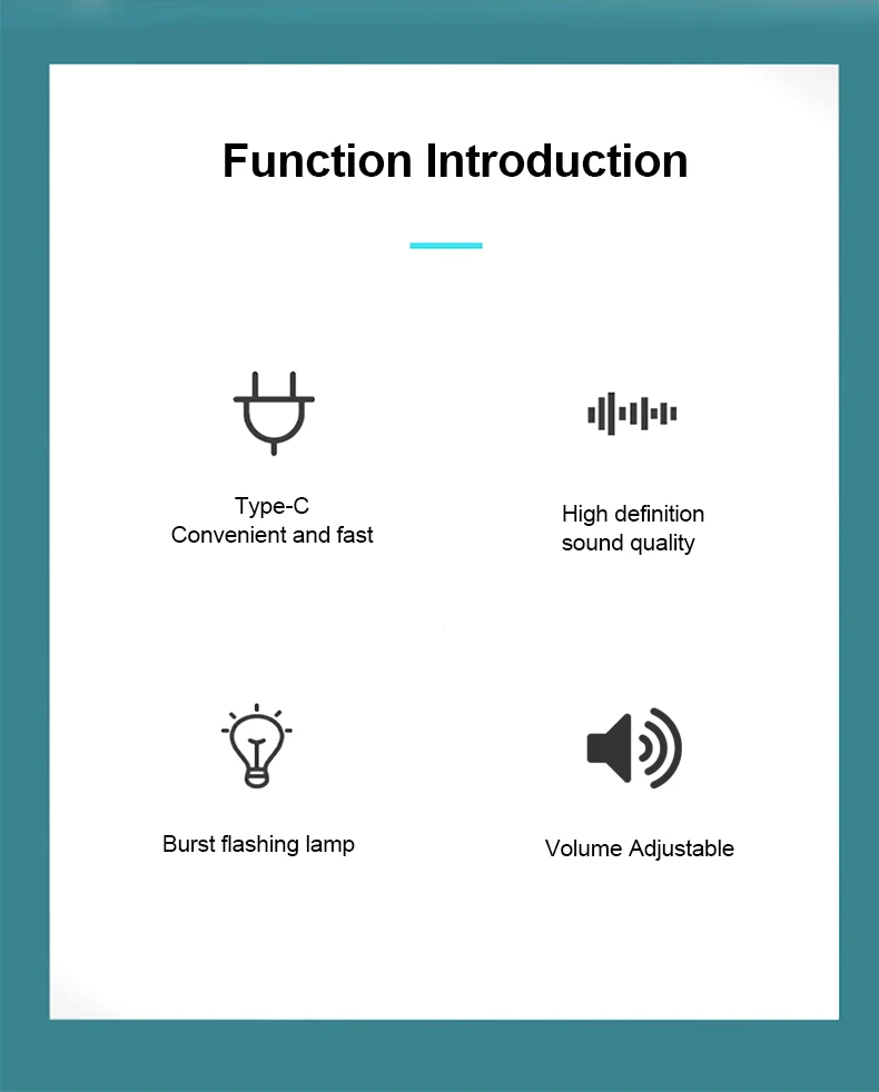 Shoulder Microphone Type-C Connector with Strobe Light for SenHaix GT-12 W8Pro