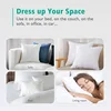 Luxury White Cushion Core Natural Goose Feather & Down Filling Soft Head Pillow Inner Customized Size Hotel Home Decor Pillows 6