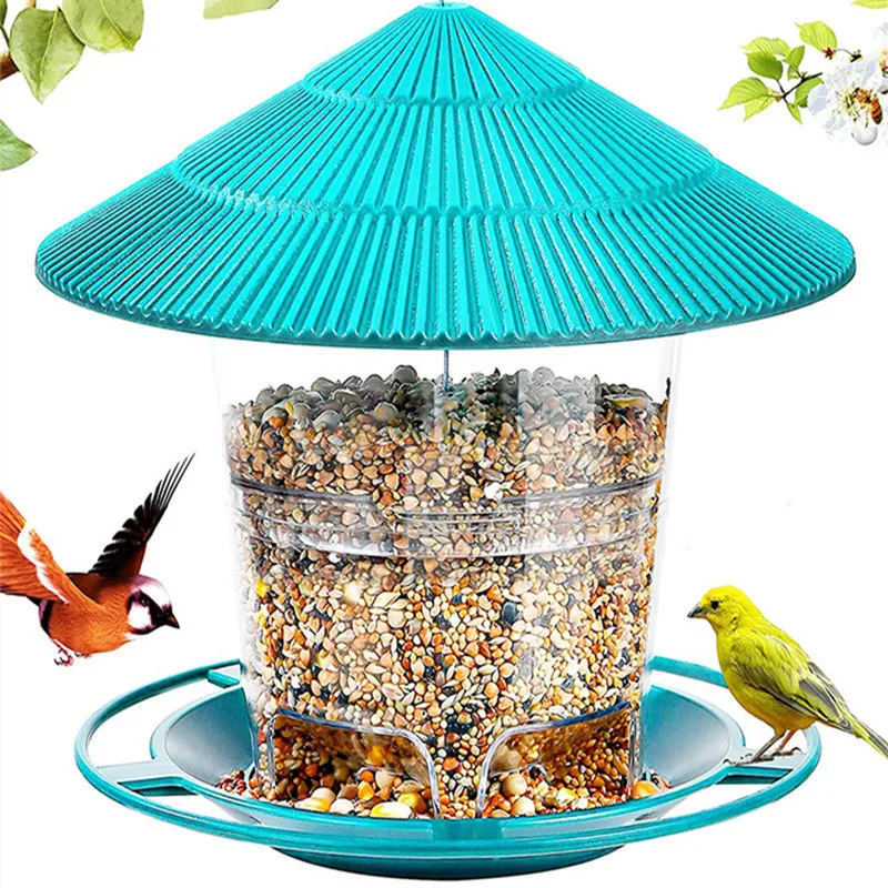 Bird Feeder Automatic Foot Feeding Tool Outdoor Bird Feeder Hanging Nut Feeding Multiple Hole Dispenser Holder Food Container 5