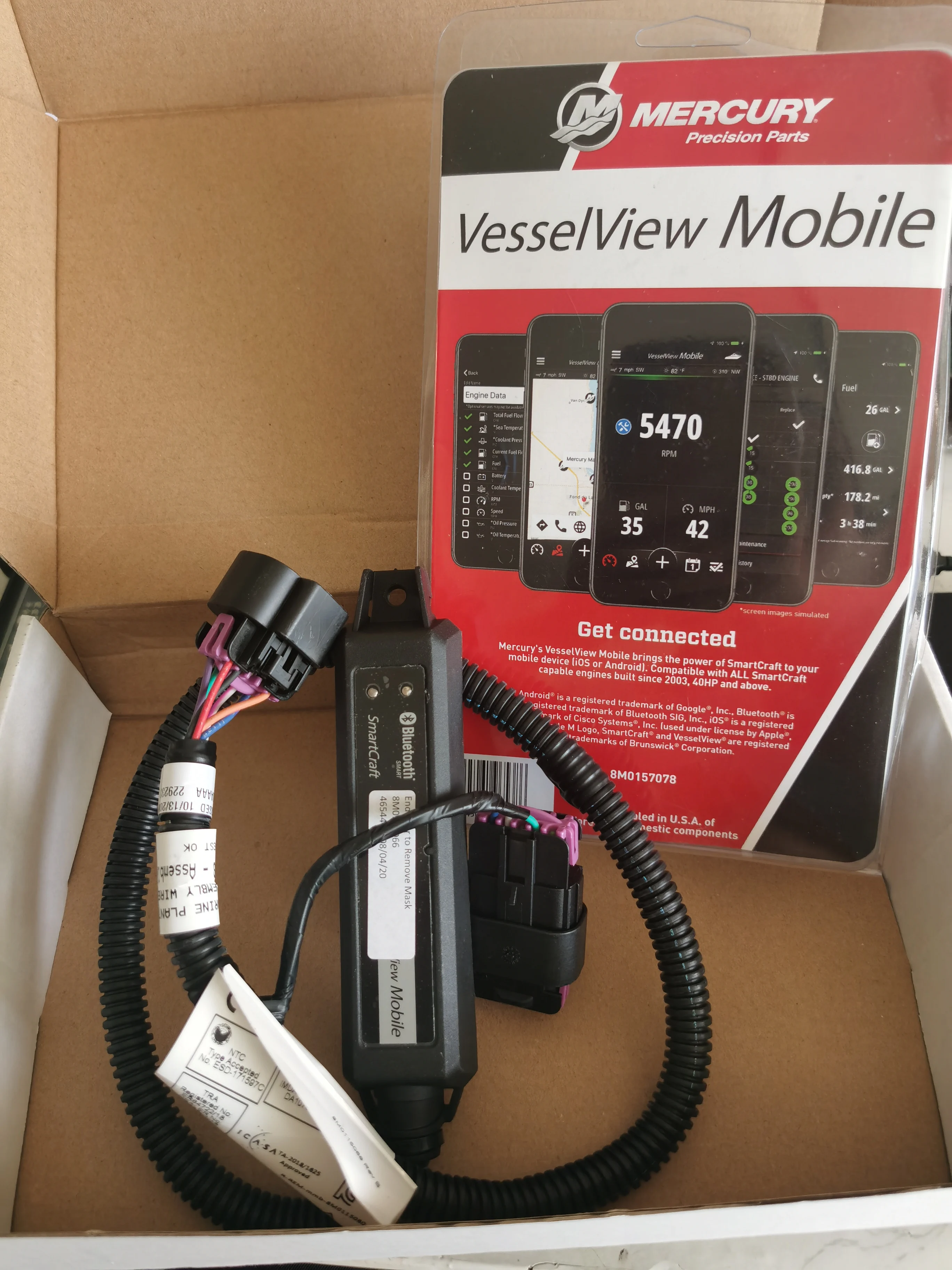 Mercury Smartcraft Vessel View Mobile Kit iOS or Android 8M0157078