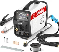 MIG Welder 200Apm 110V/220V Dual Voltage GAS MIG/FLUX MIG/Lift Tig/Stick 4-In-1 Multiprocess MIG Welder 1