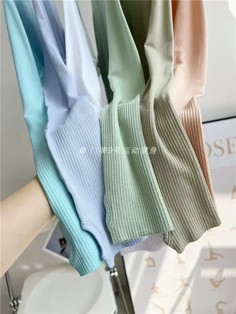 Lemon Women Swiftly Tech Seamless Slim Fit Yoga T-Shirts Fitness Running Long Sleeve Sports Crop Top Gym Blouses Sportswear