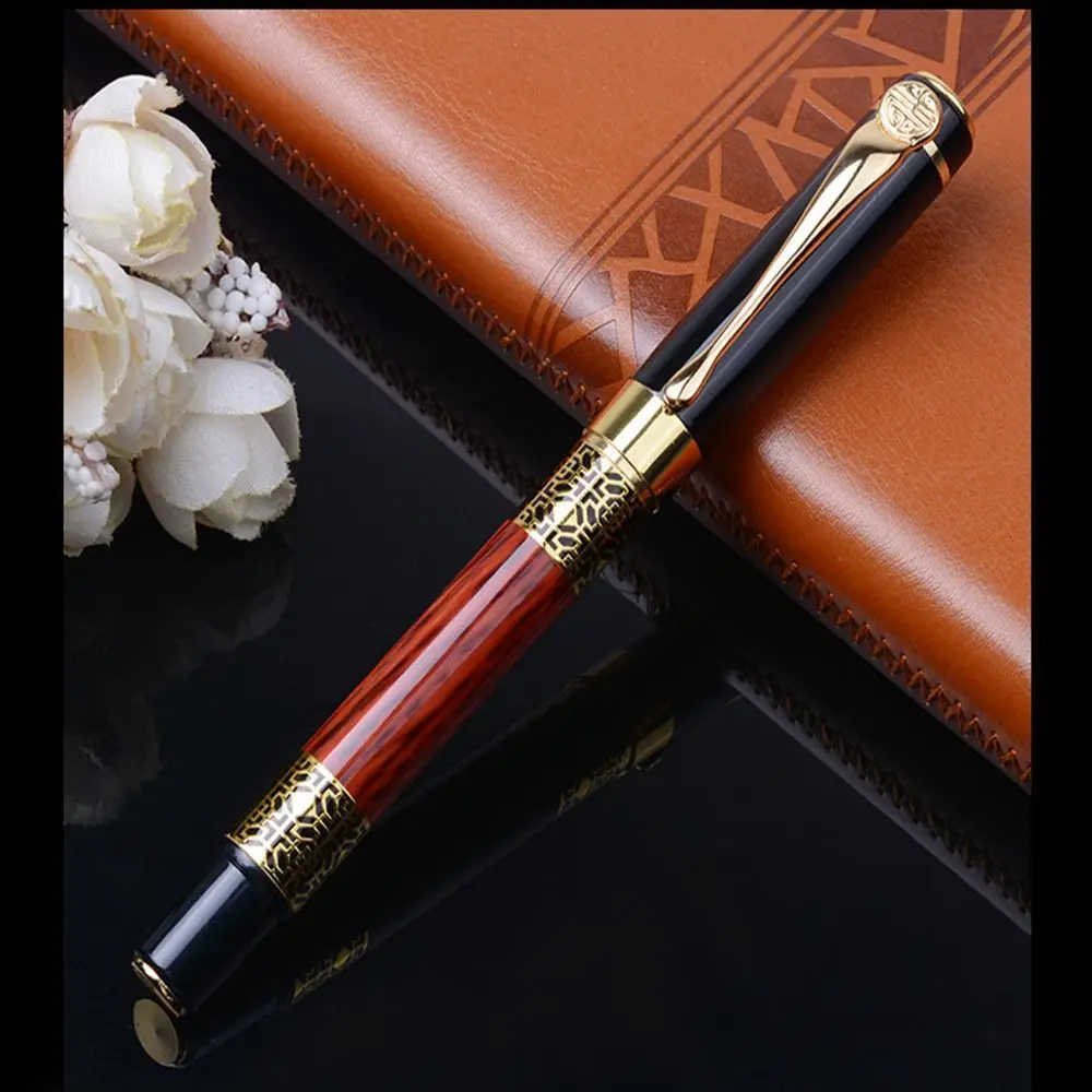 

Brand Ballpoint Writing Stationery School Supplies Gifts Business Writing Vintage Calligraphy Luxury Metal Redwood Fountain Pen