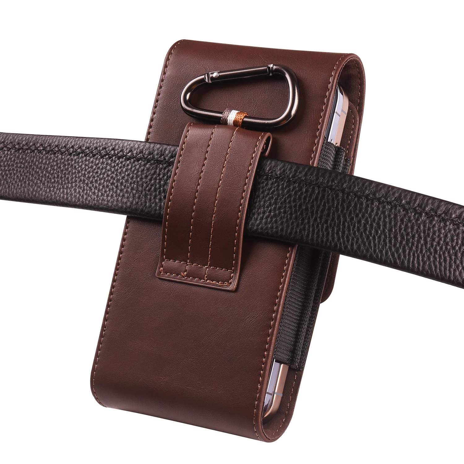 Zweischichtige vertikale Taillen-Handytasche für iPhone 16 Pro Max, Herren-Kartentasche, Ledertasche für Samsung S24 Ultra, 6,7–6,9 Zoll, Holstel – Detail 15