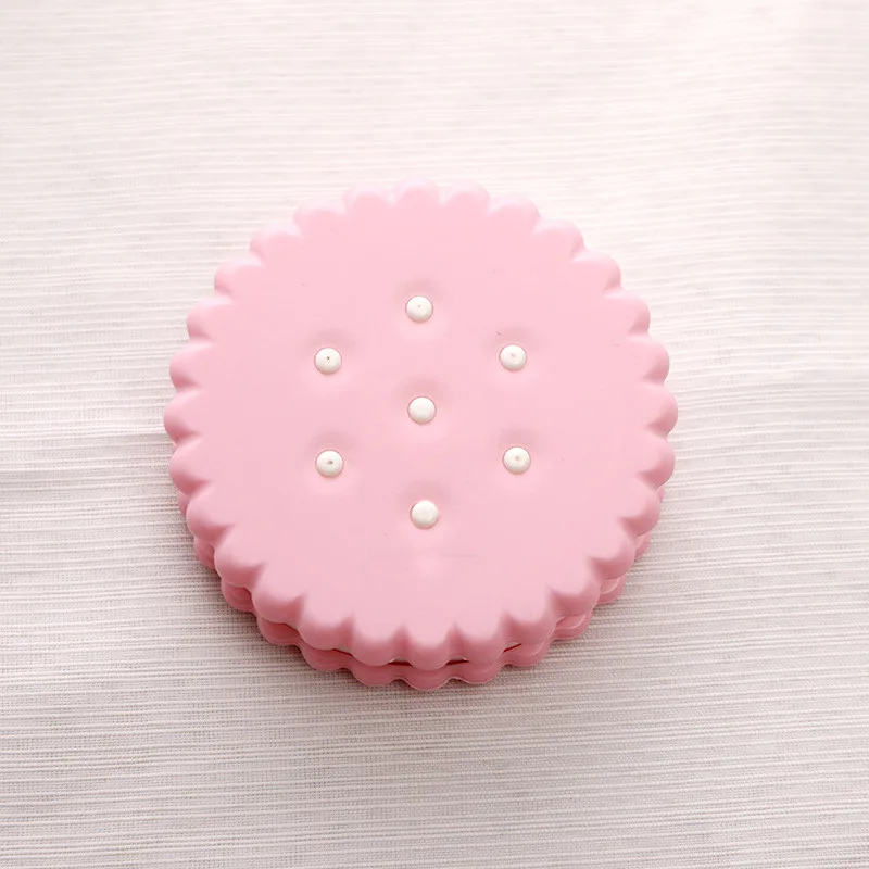 Contact Lens Case 1 PC KSSEYE Easy to Carry Mirror Case Travel Set Tweezers Suction Stick Eye Care Kit Round Biscuit Cute Box contact lenses tools