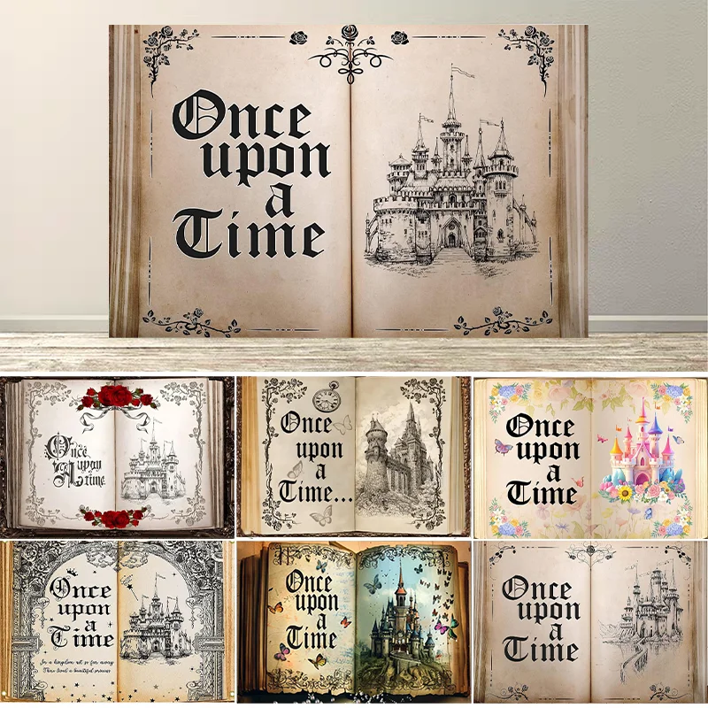 Dewprint Fairy Tale Books Backdrop Once Upon a Time Backdrops Ancient ...