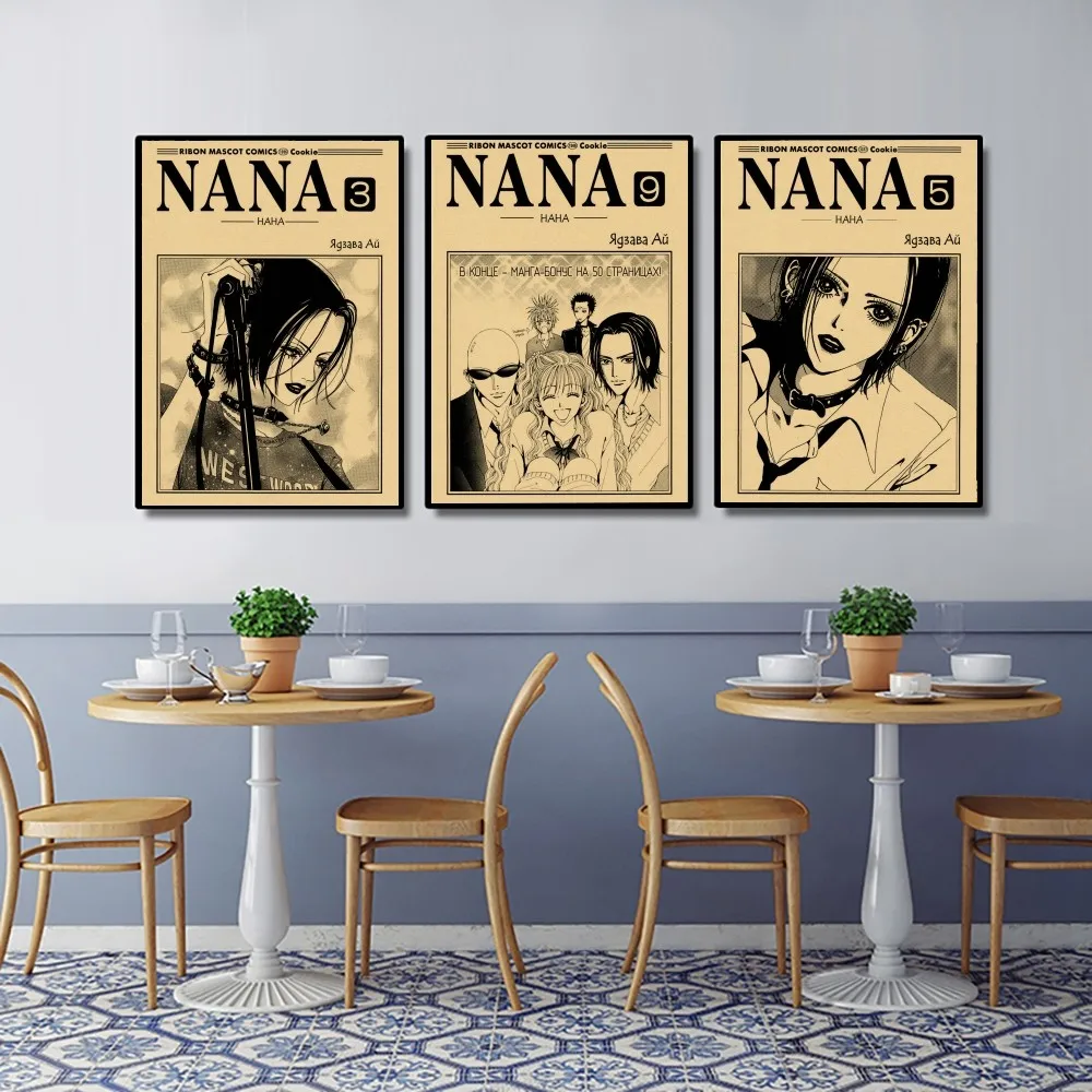 

Japanese Anime Classic NANA Poster Kraft Club Bar Paper Vintage Poster Wall Art Painting Bedroom Study Stickers