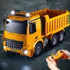 1/20 Large RC Car Double E E525 Benz Remote Control Dump Truck  Transporter Engineering Vehicle Smiulation Sound and Light Toys 1