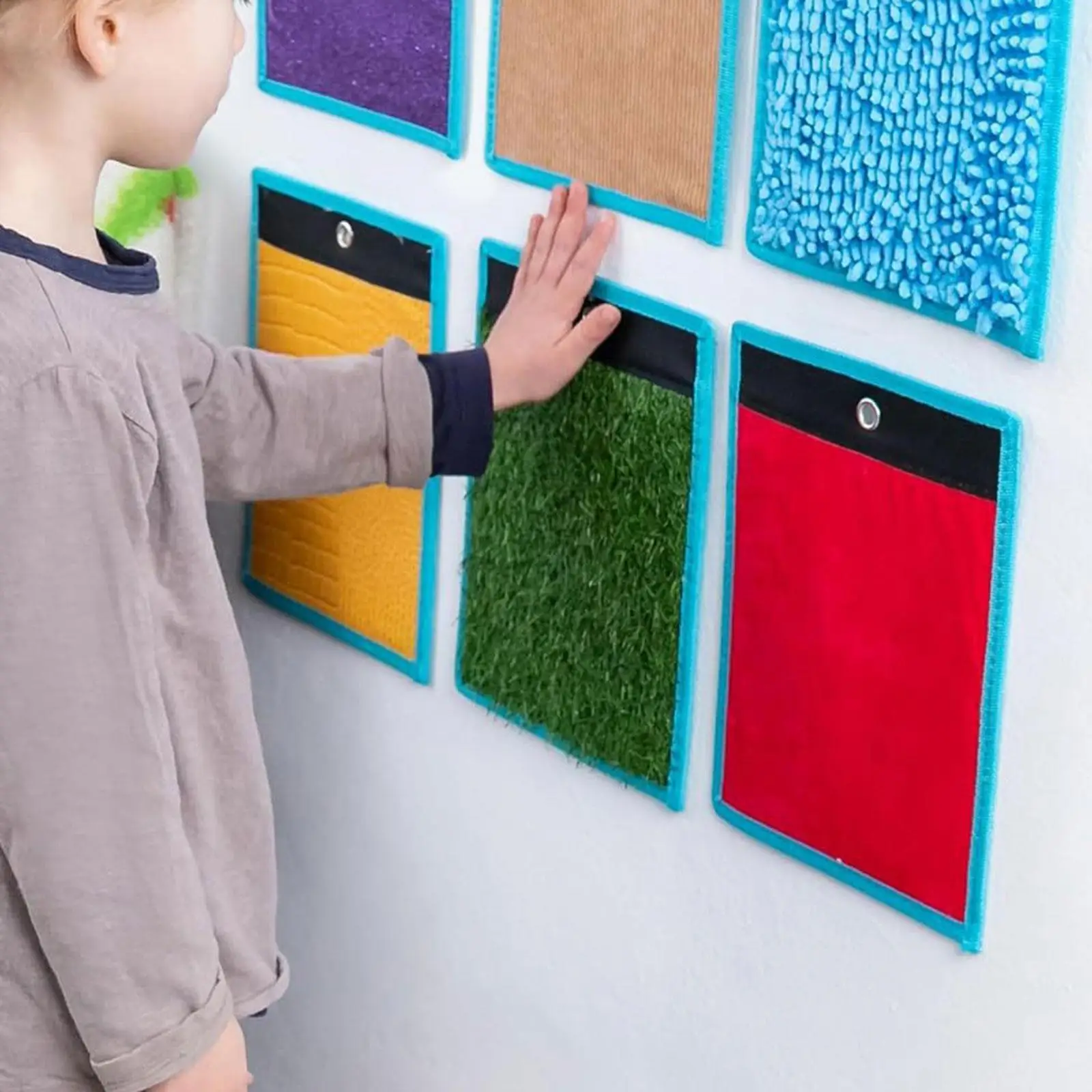 6 Pieces Sensory Mats for Children Assorted Sensory Walls Panel for Kids