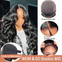 Perruques Lace Front HD Transparentes 13x6 en Cheveux Humains, Ondulation Body Wave, Densité 250 300, 30 40 Pouces, Perruque Lace Frontal 13x4 Ondulation Water Wave, Perruque Closure 5x5 4
