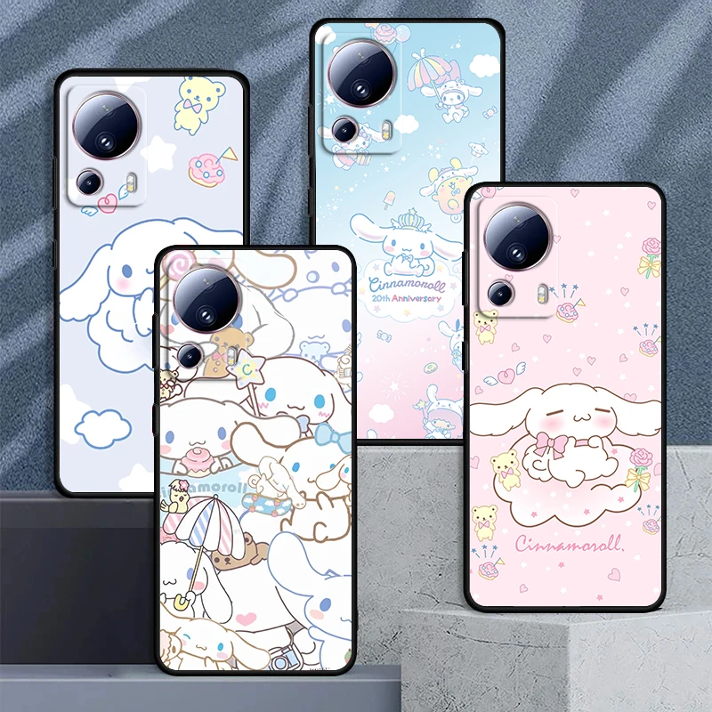 

Cinnamoroll Baby For Xiaomi Mi 13 12 11 10 11T 10T 9T 9 8 Note 10 Ultra Pro Lite TPU Soft Silicone Black Phone Case Coque Capa